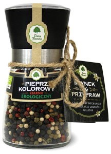 Dary Natury Pieprz kolorowy ziarno w młynku BIO 80 g