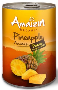 Amaizin Ananas Kawałki w Soku Własnym Bio 400 g
