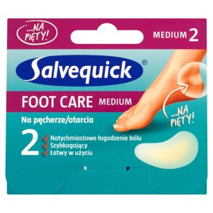 Salvequick Foot Care Medium Plastry na pęcherze i otarcia 2 sztuki