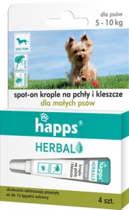 HAPPS Herbal - krople na pchły i kleszcze dla psów małych ( do 10 kg)