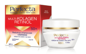 Perfecta Multi-Kolagen Retinol redukujący zmarszczki krem ujędrniający 50+ na dzień i na noc SPF6 50 ml