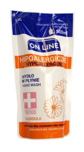 On Line mydło w płynie hipoalergiczne Calendula - zapas 500 ml
