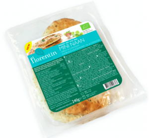 Florentin Chleb Mini Naan czosnek i kolendra BIO 240 g