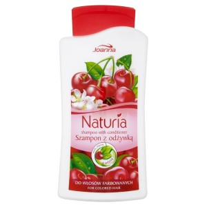 Joanna Naturia Szampon z odżywką z wiśnią do włosów farbowanych 500 ml