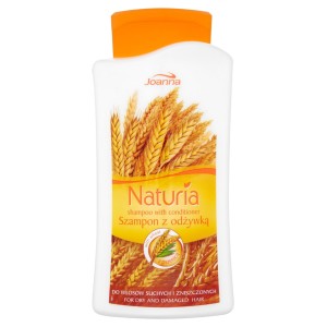 Joanna Naturia Szampon z odżywką z pszenicą do włosów suchych i zniszczonych 500 ml