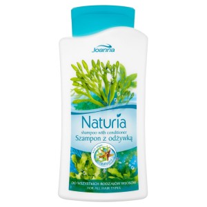Joanna Naturia Szampon z odżywką z algami morskimi do wszystkich rodzajów włosów 500 ml