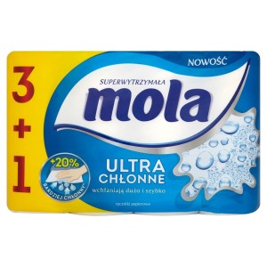 Mola Ultra Chłonne Ręczniki papierowe 4 rolki