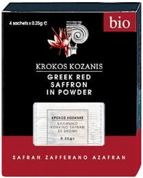 Krokos Kozanis Szafran W Proszku Bio (4 x 0,25 g) 1 g