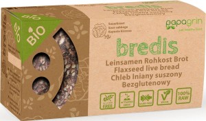 Papagrin Chleb Lniany Suszony z Kapustą Kiszoną Bezglutenowy BIO 70 g