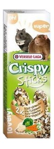Versele-Laga Crispy Sticks Hamster & Rat Rice & Vegetables - kolby dla chomików i szczurów z ryżem i warzywami 110 g