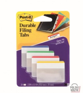 Zakładki indeksujące Post-it® do archiwizacji – proste, 4x6 szt., 50,8mm x 38mm