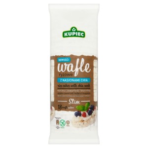 Kupiec Slim Wafle ryżowe z nasionami chia 90 g (18 sztuk)