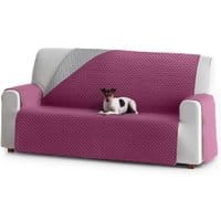 Pikowany pokrowiec na kanapę Oslo Reverse Fuchsia & Light Grey 110 cm