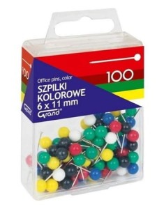 Grand Szpilki kolorowe 6 x 11 mm