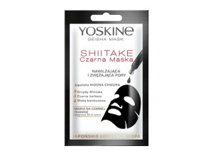 Dax Yoskine Geisha Mask Shiitake maska do pielęgnacji twarzy na czarnej tkaninie 20 ml