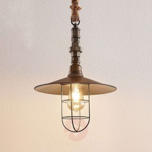 Vintage, lampa wisząca Zaida, klosz klatkowy