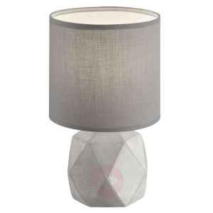 Utrzymana w delikatnej szarości lampa stołowa Pike