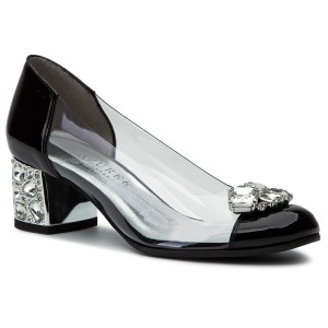 Półbuty AZURÉE - Lodona 9AA Vernis Noir/Motif Cristal 01