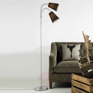 Dwupunktowa lampa stojąca Lelio, ruchome ramiona