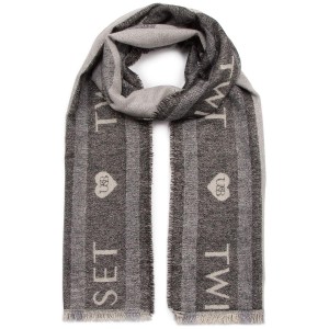 Szal TWINSET - Sciarpa 192LI4ZLL Grigio Melange 00082