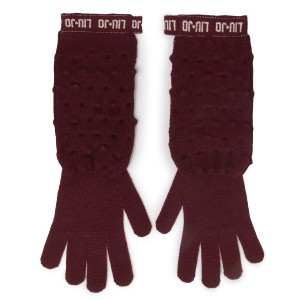 Rękawiczki Damskie LIU JO - Guanti Maglia Goffra 269051 M0300 Dark Red 91530