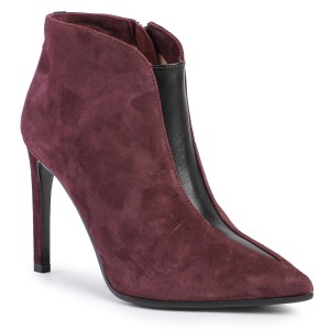 Botki BALDOWSKI - D02690-1451-003 Zamsz Chianti/Skóra Czarna