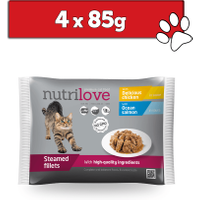 Nutrilove Multipak gotowane na parze fileciki w sosie z kurczakiem i łososiem 4x85g - Do każdego zamówienia dodaj prezent. Bez dodatkowych wymagań - tak łatwo jeszcze nie było!