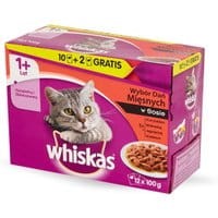 Whiskas Wybór dań mięsnych w sosie 12x100g - Do każdego zamówienia dodaj prezent. Bez dodatkowych wymagań - tak łatwo jeszcze nie było!