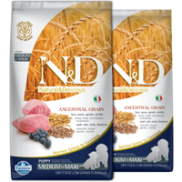 Farmina N&D LG Puppy Medium & Maxi Lamb & Blueberry 2x12kg