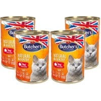 Butcher's Natural&Healthy Cat z wołowiną kawałki w galarecie 400g x 4