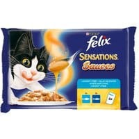 Felix Sensations Sauce Surprise łosoś morski i sardynki 100g x 4 (multipak x 1) - Do każdego zamówienia dodaj prezent. Bez dodatkowych wymagań - tak łatwo jeszcze nie było!