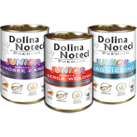 Dolina Noteci Junior mix 3 smaków 400g x 48 jagnięcina, serca wołowe, wątróbka z królika - Do każdego zamówienia dodaj prezent. Bez dodatkowych wymagań - tak łatwo jeszcze nie było!