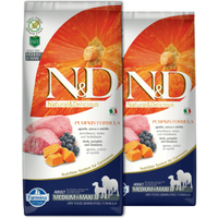 Farmina N&D GF Adult Medium & Maxi Dog Pumpkin Lamb & Blueberry 2x12kg