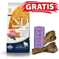 Farmina N&D LG Adult Medium & Maxi Dog Lamb & Blueberry 12kg + GRATIS