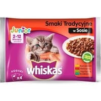 Whiskas Junior wybór dań mięsnych w sosie 4x100g - Do każdego zamówienia dodaj prezent. Bez dodatkowych wymagań - tak łatwo jeszcze nie było!