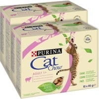 Cat Chow Adult jagnięcina z zieloną fasolą 85g x 20 (multipak x 2)