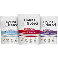 Dolina Noteci Junior mix 3 smaków 300g x 12 jagnięcina, serca wołowe, wątróbka z królika - Do każdego zamówienia dodaj prezent. Bez dodatkowych wymagań - tak łatwo jeszcze nie było!