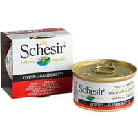 Schesir Adult w galaretce tuńczyk z krewetkami 85g