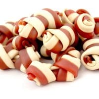 ALDA kość dental biało-bordowa 8cm 500g x 2