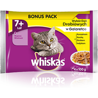 Whiskas Senior 7+ wybór dań drobiowych w galaretce 4x100g - Do każdego zamówienia dodaj prezent. Bez dodatkowych wymagań - tak łatwo jeszcze nie było!