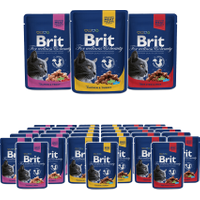 Brit Premium Cat mix 3 smaków 100g x 36 wołowina groszek, łosoś, kurczak indyk - Do każdego zamówienia dodaj prezent. Bez dodatkowych wymagań - tak łatwo jeszcze nie było!