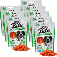 Brit Let's Bite Meat Snacks Chicken Slices 80g x 8