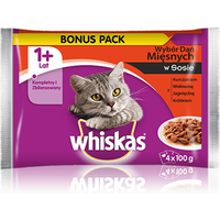 Whiskas Wybór dań mięsnych w sosie 4x100g - Do każdego zamówienia dodaj prezent. Bez dodatkowych wymagań - tak łatwo jeszcze nie było!