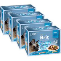 Brit Pouch Family Plate Fillet in gravy 85g x 48 (multipak x 4)