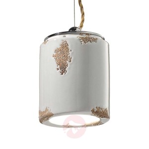 Lampa wisząca vintage C984 biała