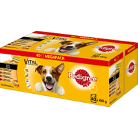 Pedigree Adult z mięsem i warzywami 40x100g + szarpak GRATIS