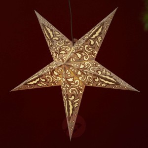 Papierowa gwiazda Blaze 5-ramienna, wzór, złota