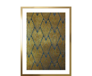 Dekoracja ścienna „Art Deco No 2”, 53 x 3 x 73 cm