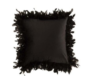 Poduszka dekoracyjna „Feathers Black”, 45 x 45 x 13 cm
