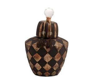 Pojemnik dekoracyjny „Enzo Black & Gold”, Ø 21,5, wys. 31 cm